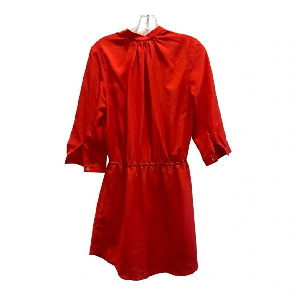 Aqua Bloomingdale’s Vibrant Red shirt mini dress-women’s size Medium - Picture 2 of 3